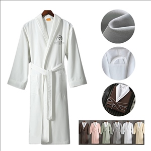 Double-Layer Plush Hotel-Style Velvet Bathrobe